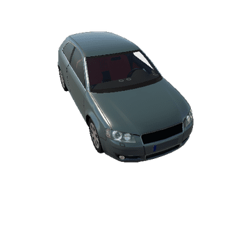 Low Poly Car with Interior 10_Green